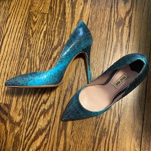 Miu Miu Lizard High Heel Pumps